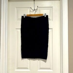 Thick knotted stretch navy skirt Joe Fresh